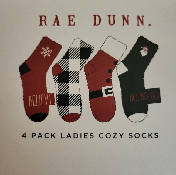 Rae Dunn Ladies Cozy Socks (NEW in box) 4 Pairs - Picture 7 of 9
